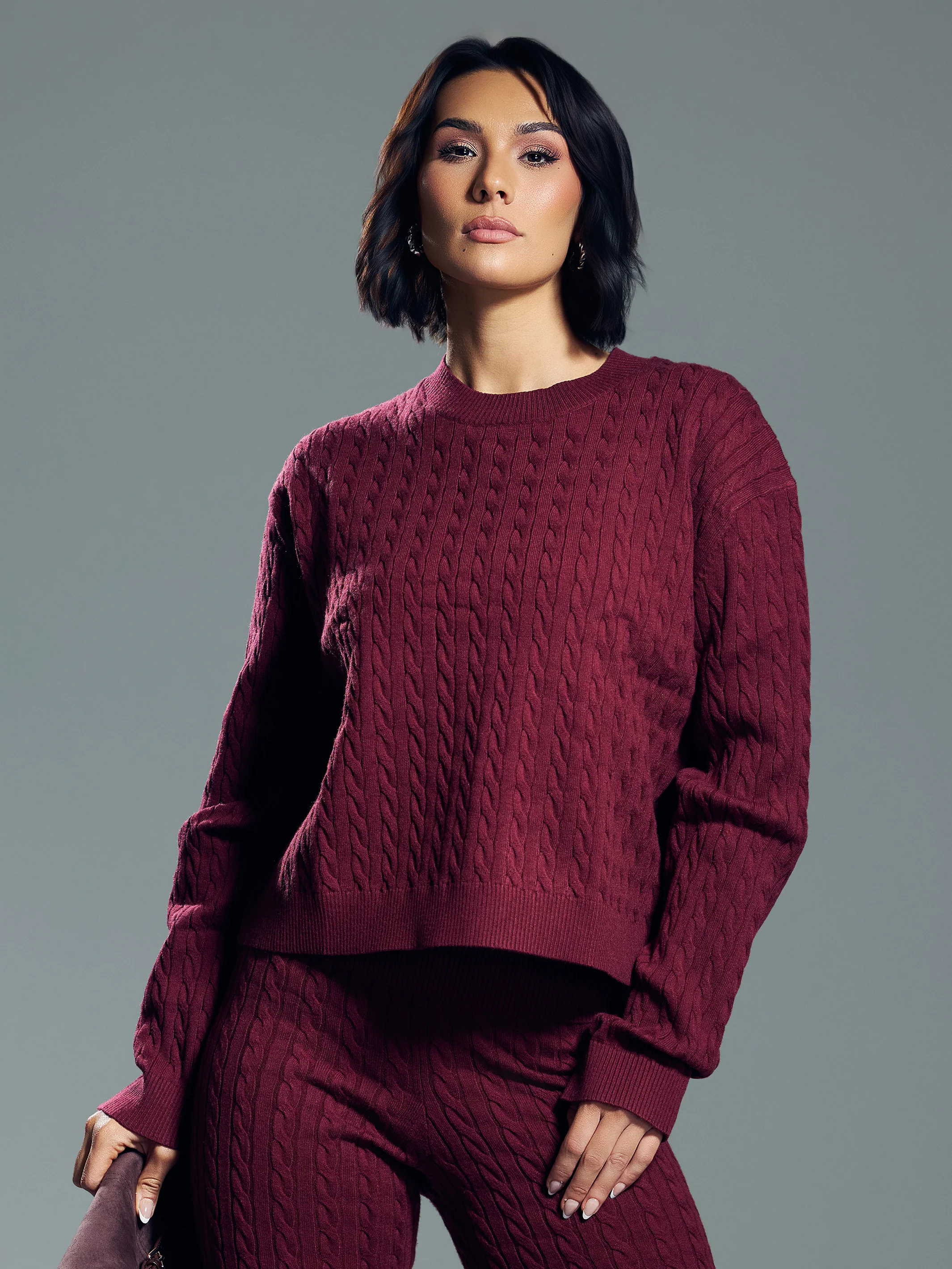 Cable Knit Sweater - Image 3