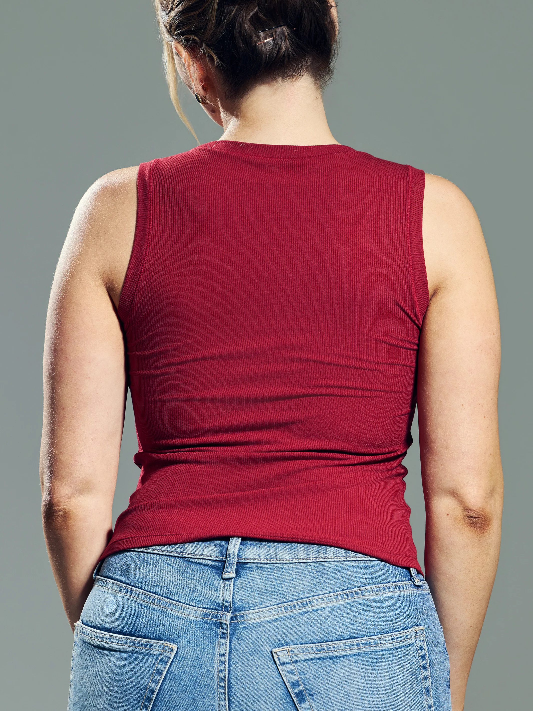 Chunky Binding Ribbed Square Neck Tank - Image 20