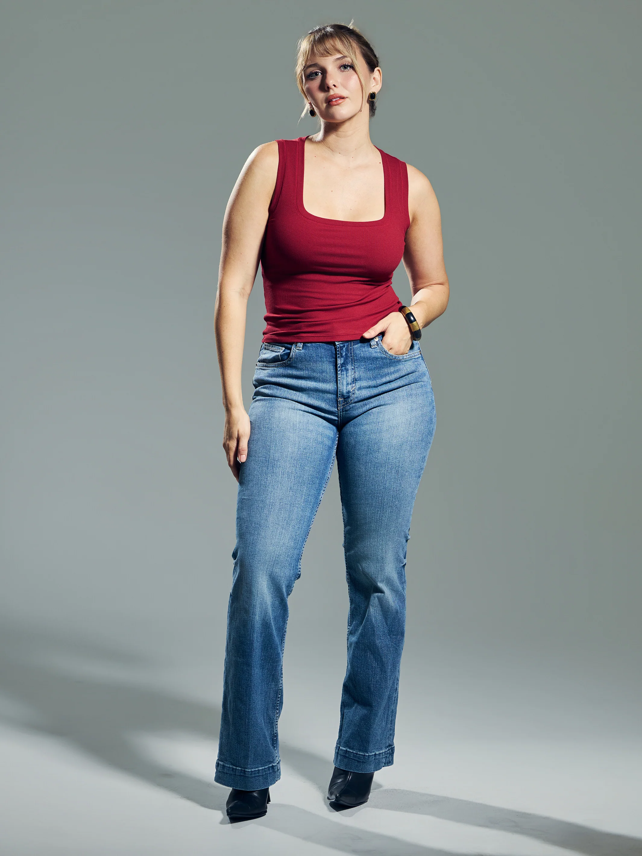 Chunky Binding Ribbed Square Neck Tank - Image 21
