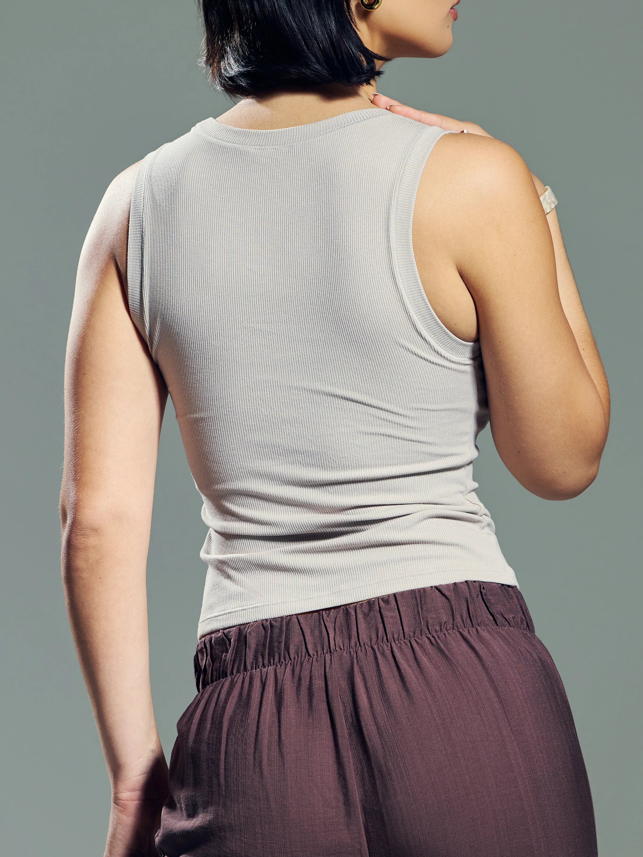 Chunky Binding Ribbed Square Neck Tank - Image 3