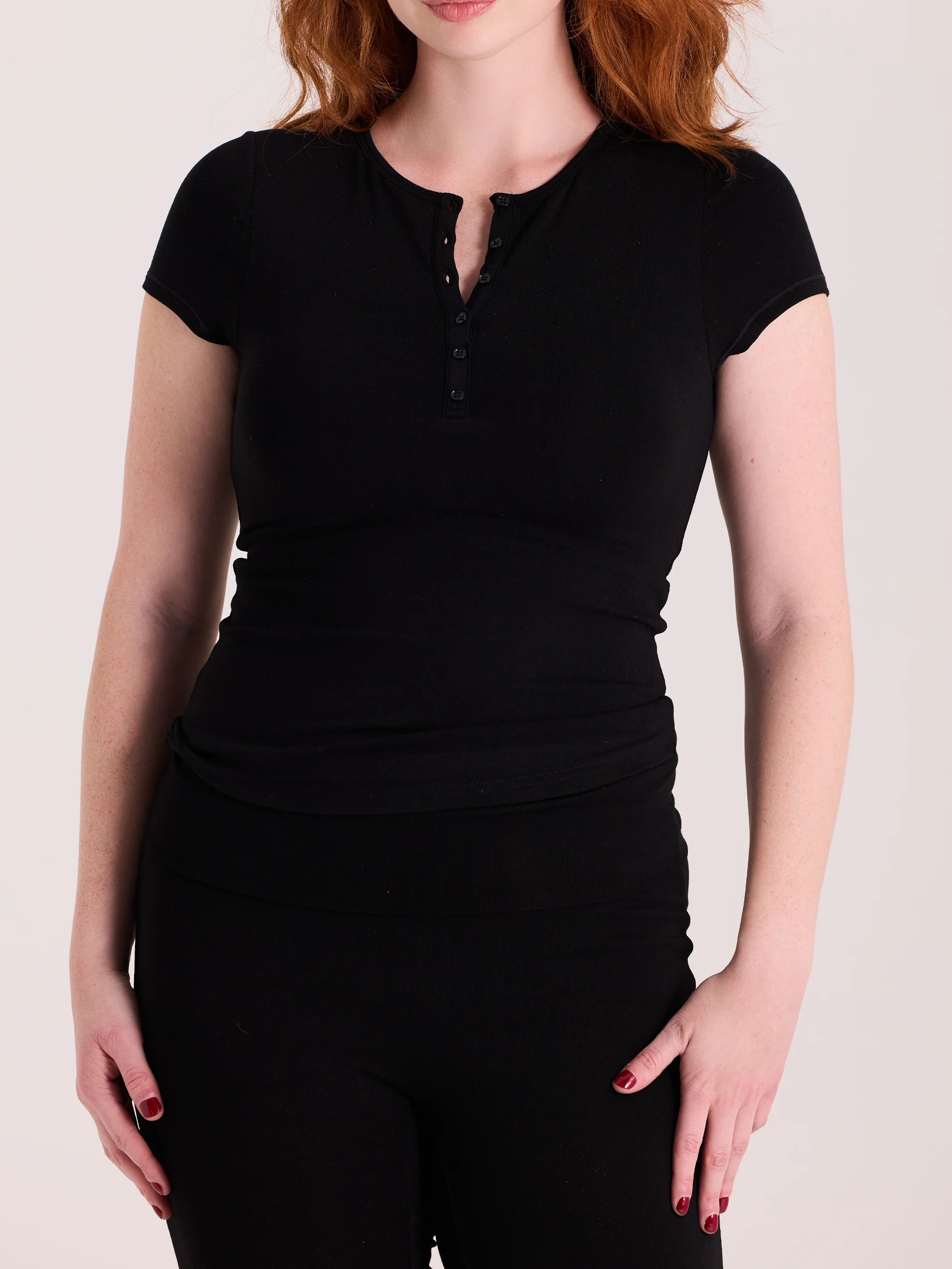 Crew Neck Henley T-Shirt - Image 12