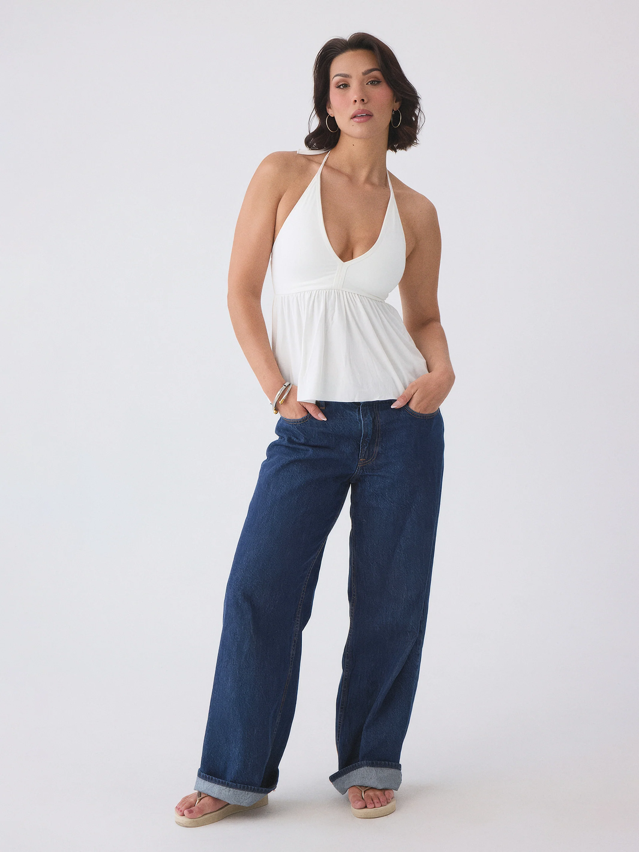 Flowy V-Neck Halter - Image 4