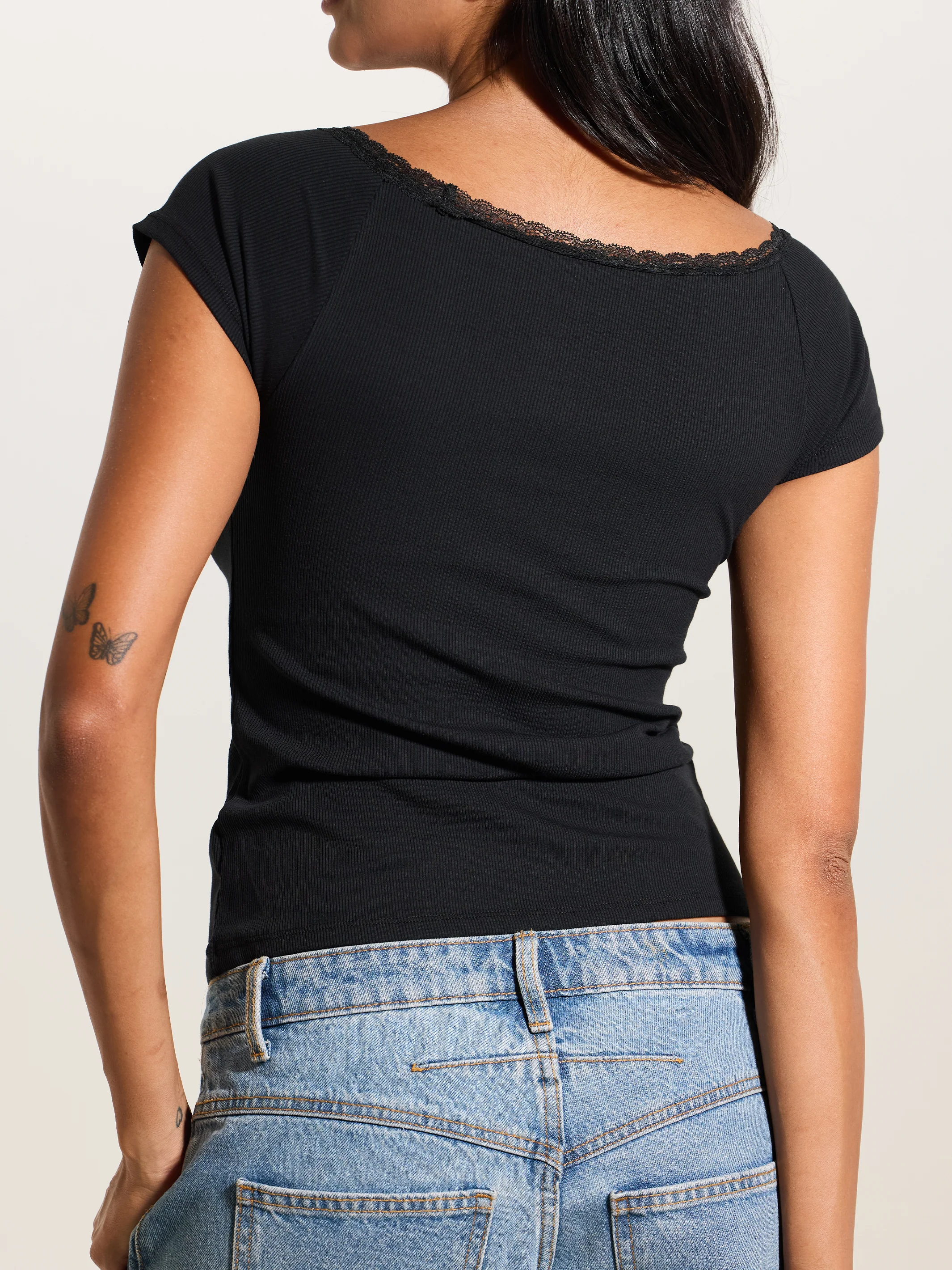 Lace Cotton Scoop Short Sleeve - Image 14