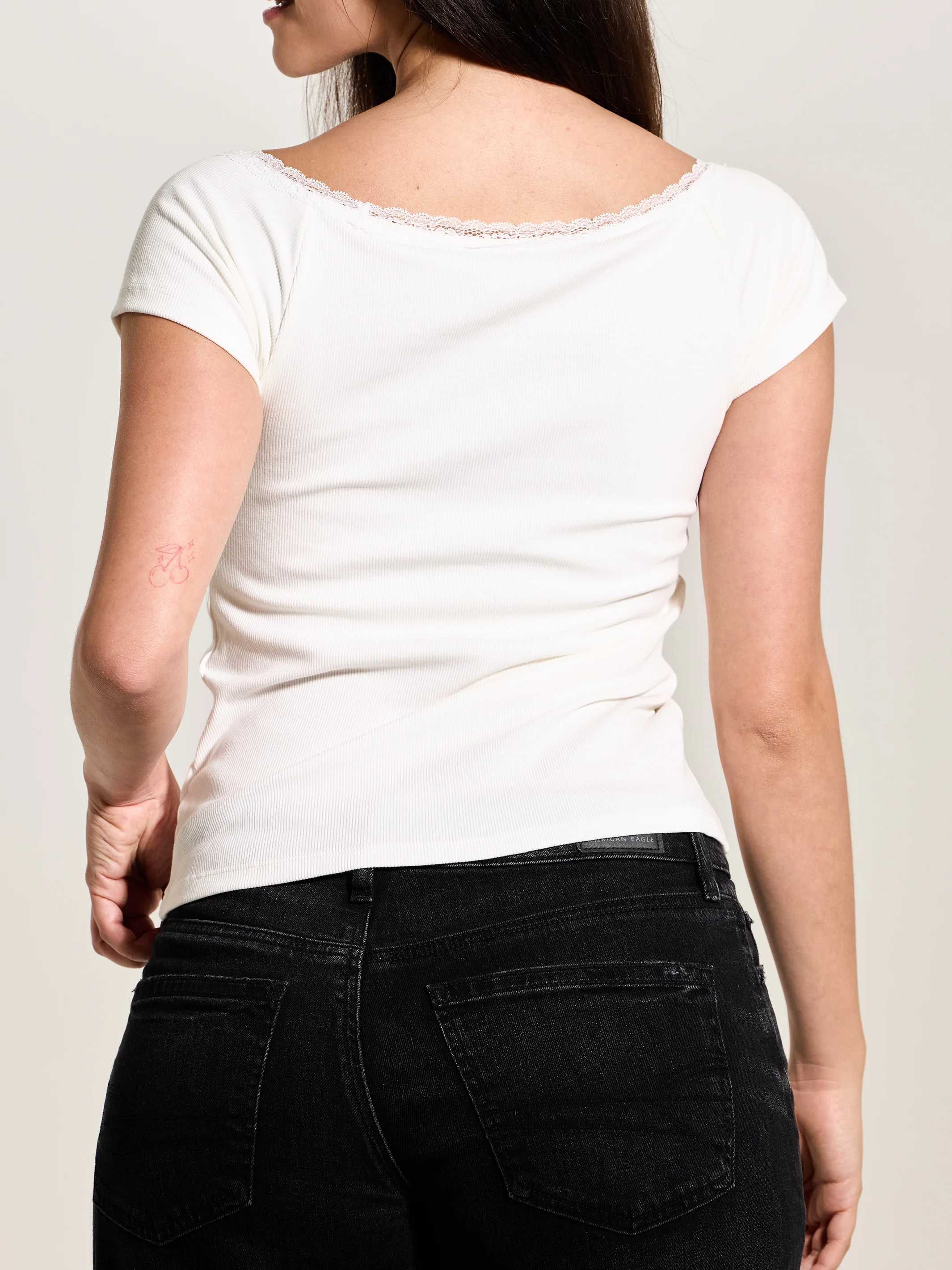 Lace Cotton Scoop Short Sleeve - Image 9