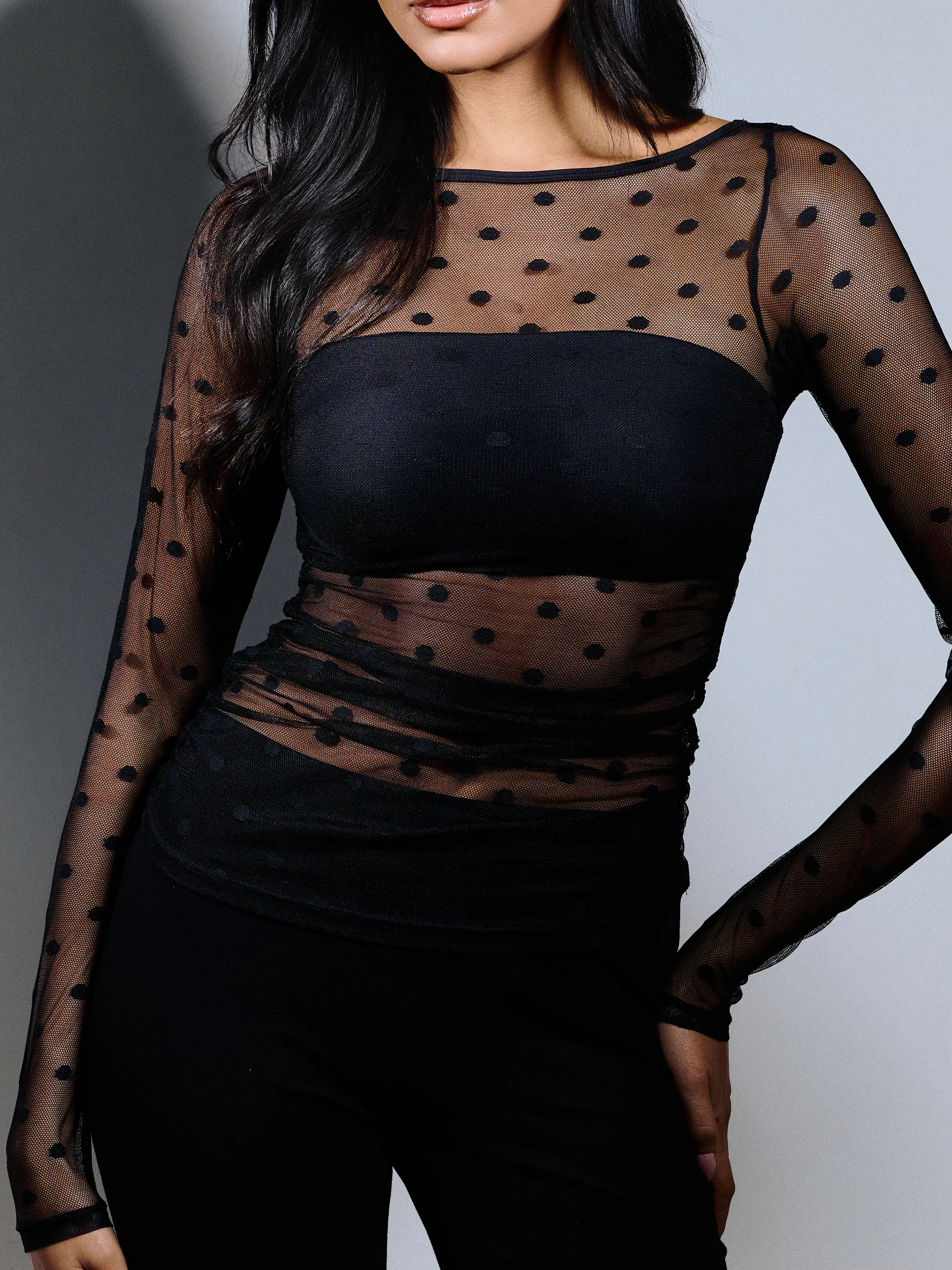 Mesh Bandeau Long Sleeve - Image 5