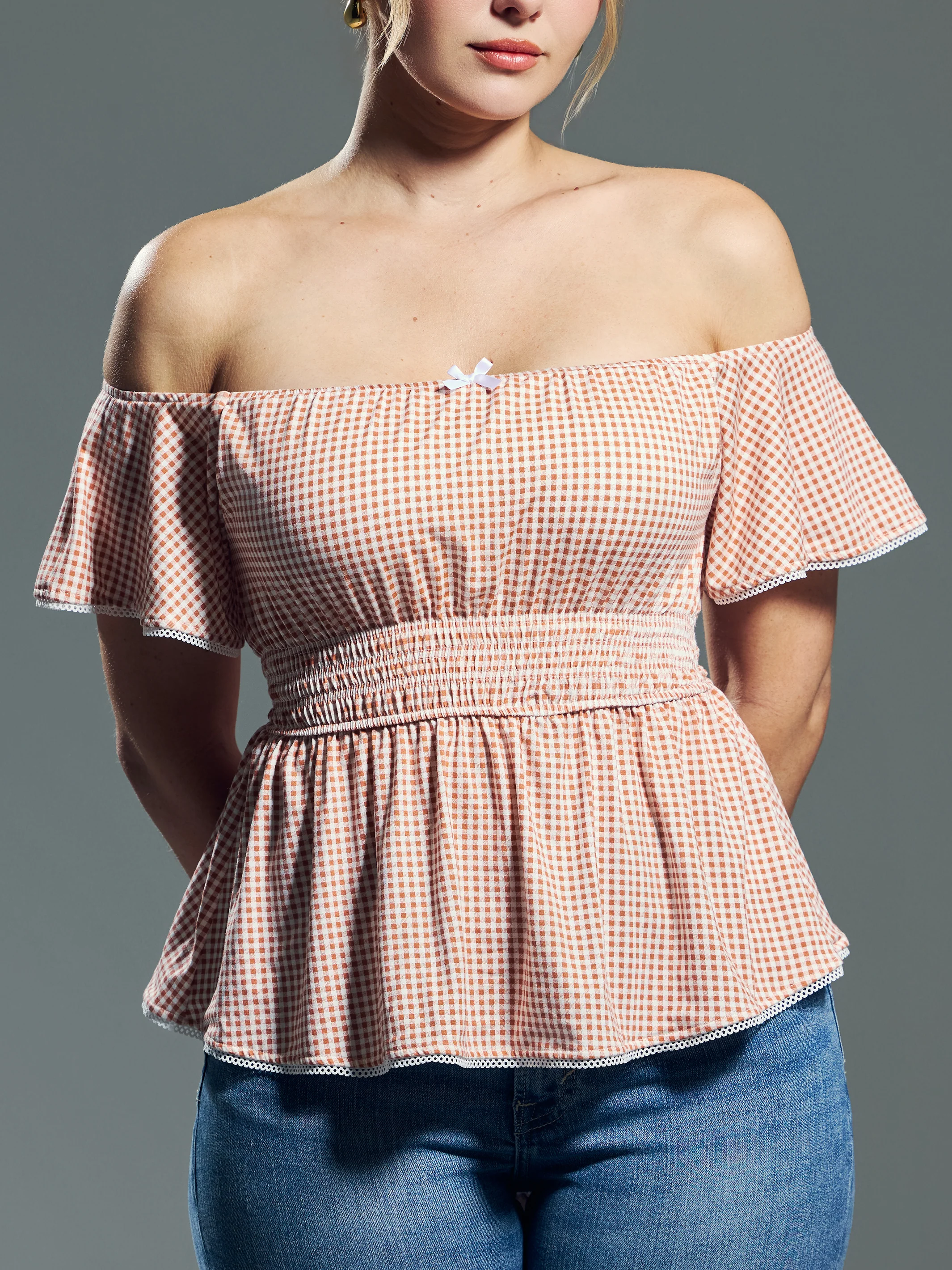 Off The Shoulder Flutter Sleeve