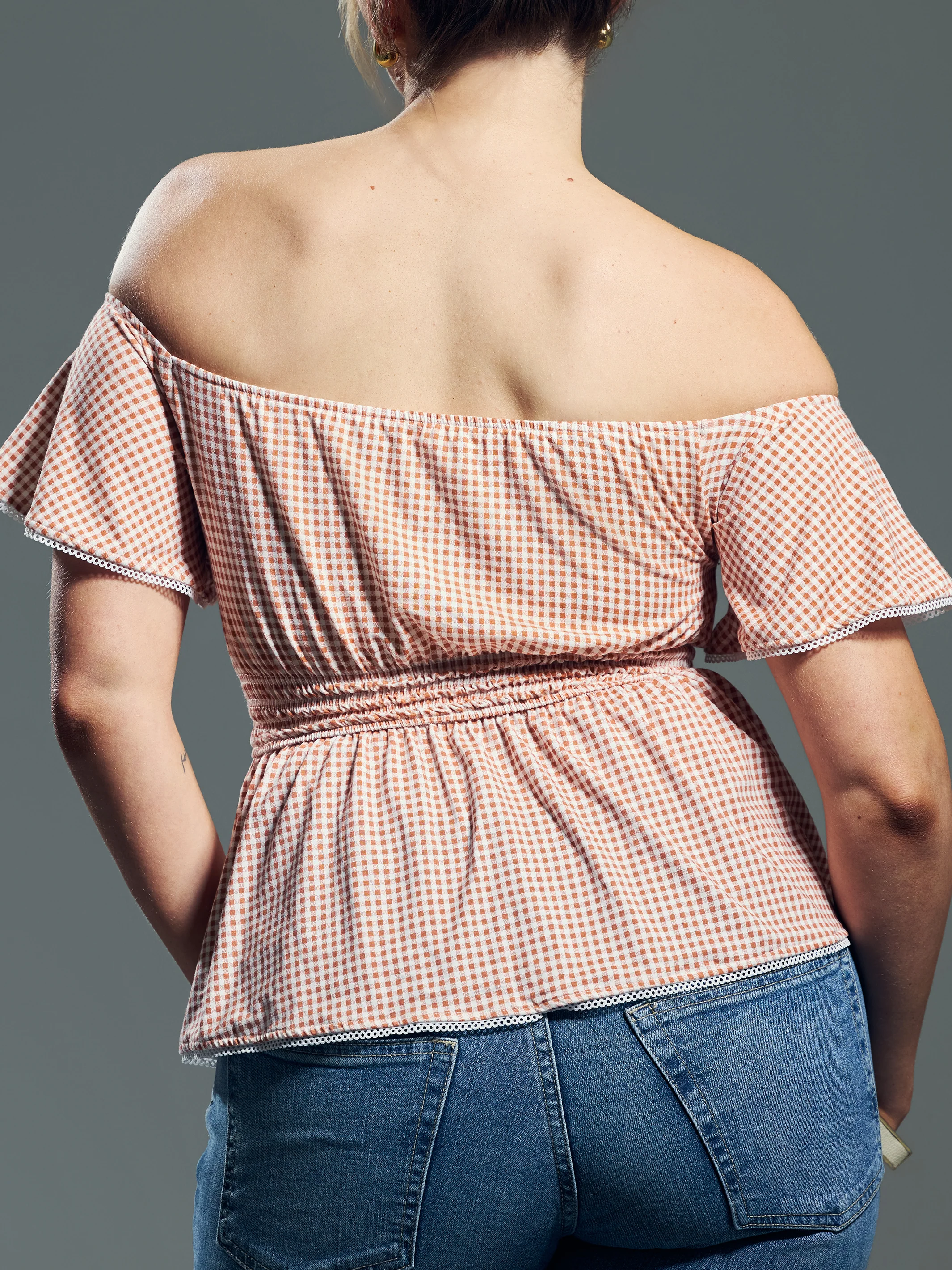 Off The Shoulder Flutter Sleeve - Image 2
