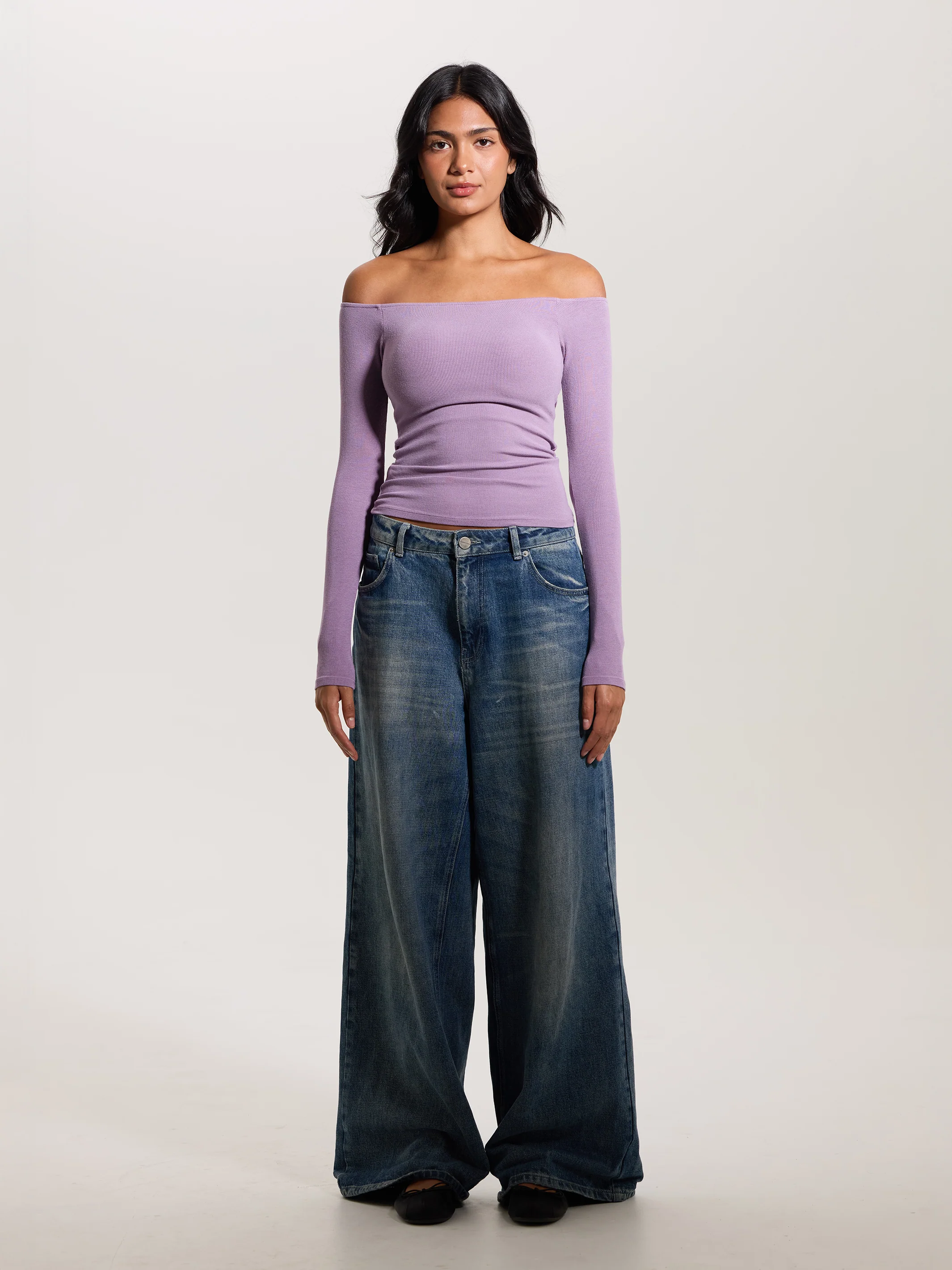 Ribbed Off The Shoulder Brami - Image 29