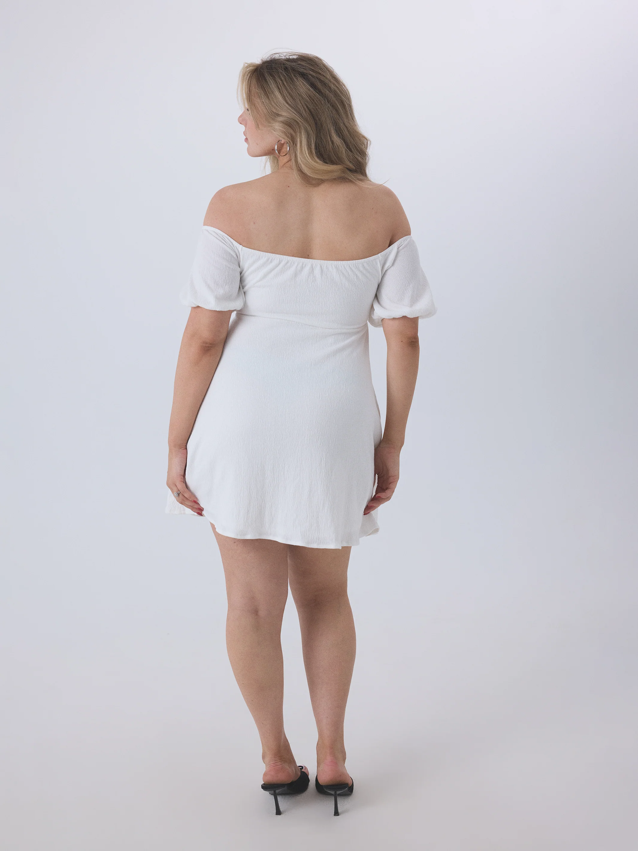 Off The Shoulder Milkmaid Mini Dress - Image 3