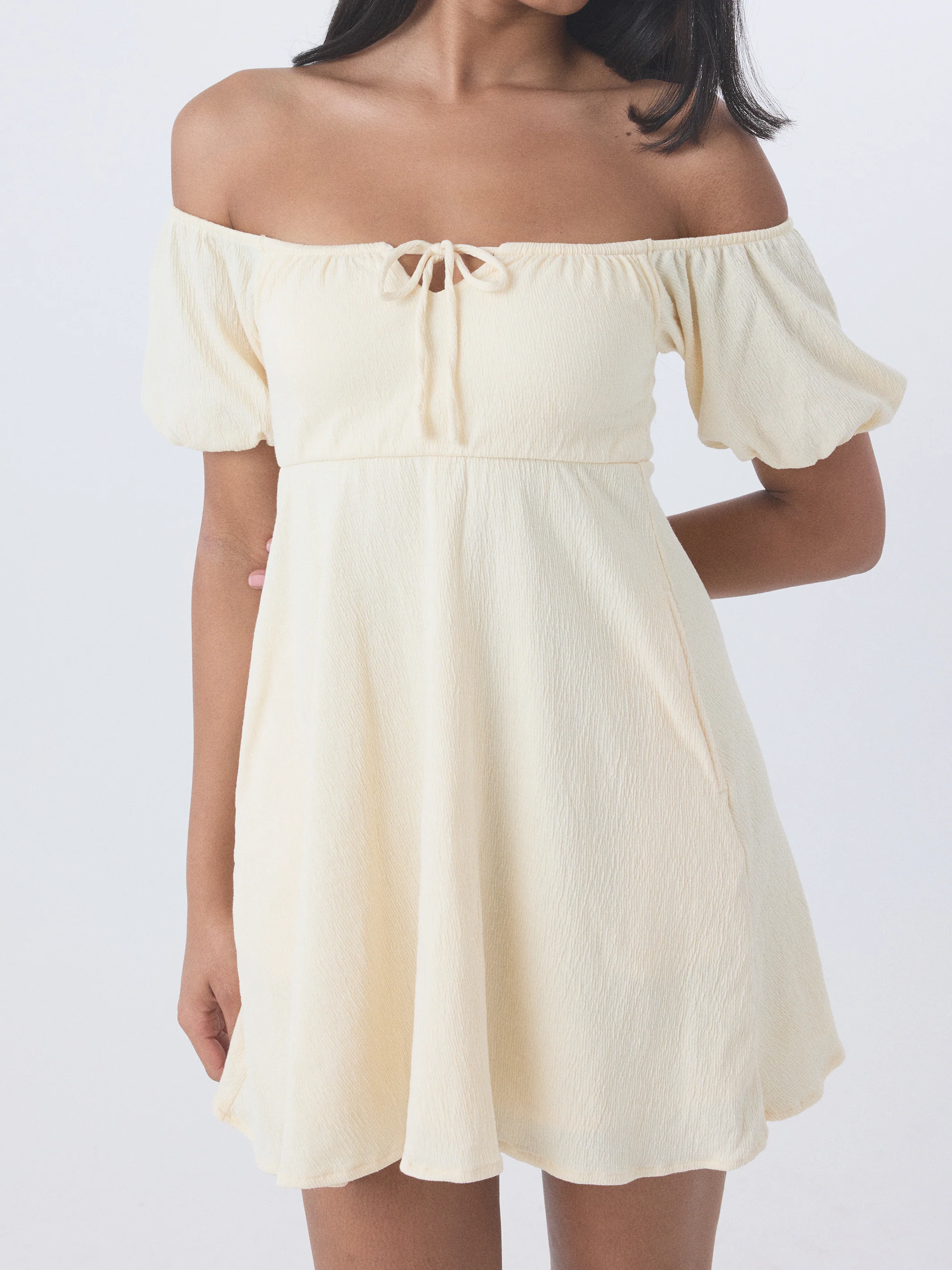 Off The Shoulder Milkmaid Mini Dress - Image 4