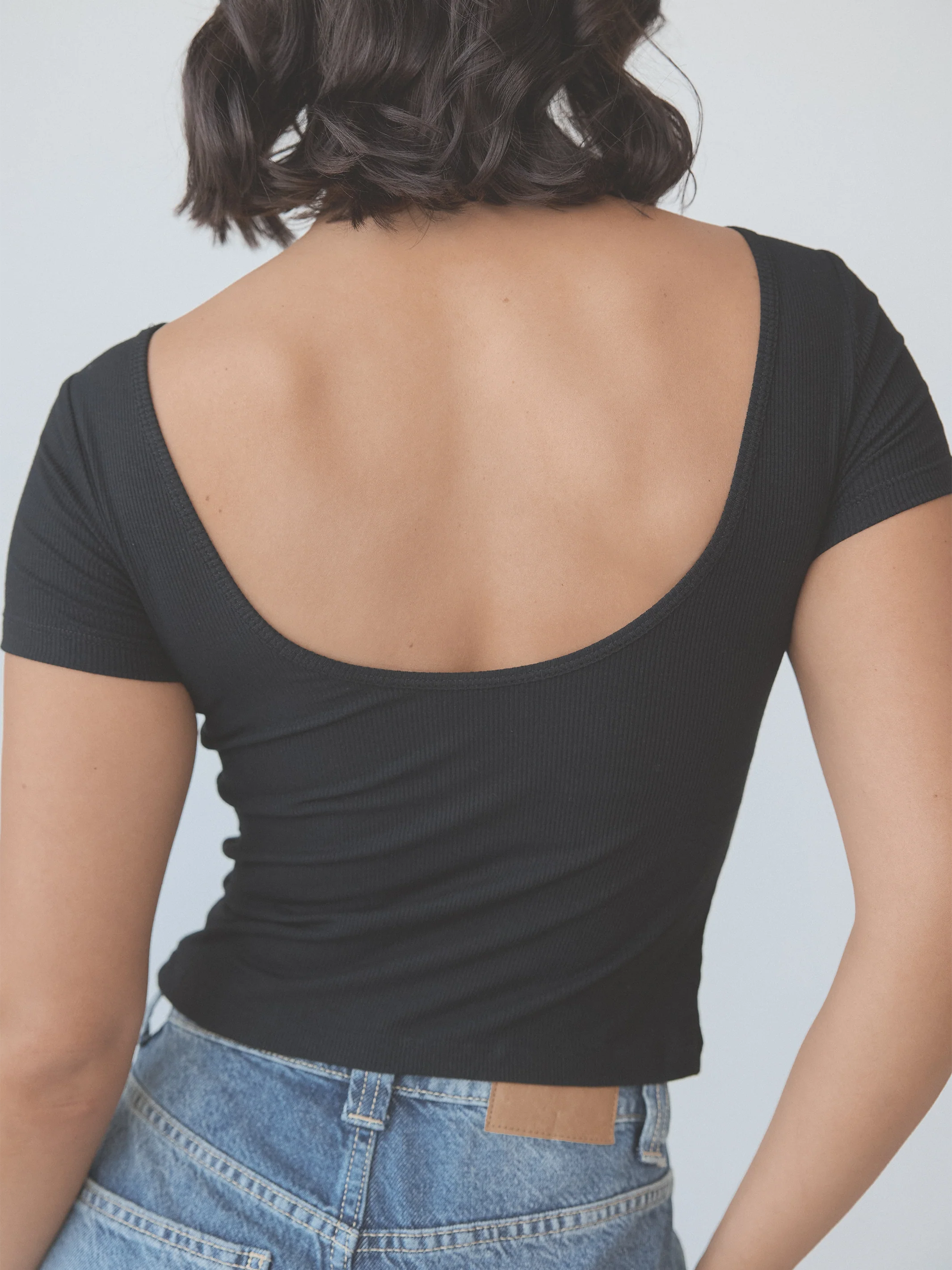 Ribbed Low Back Short Sleeve - Image 8