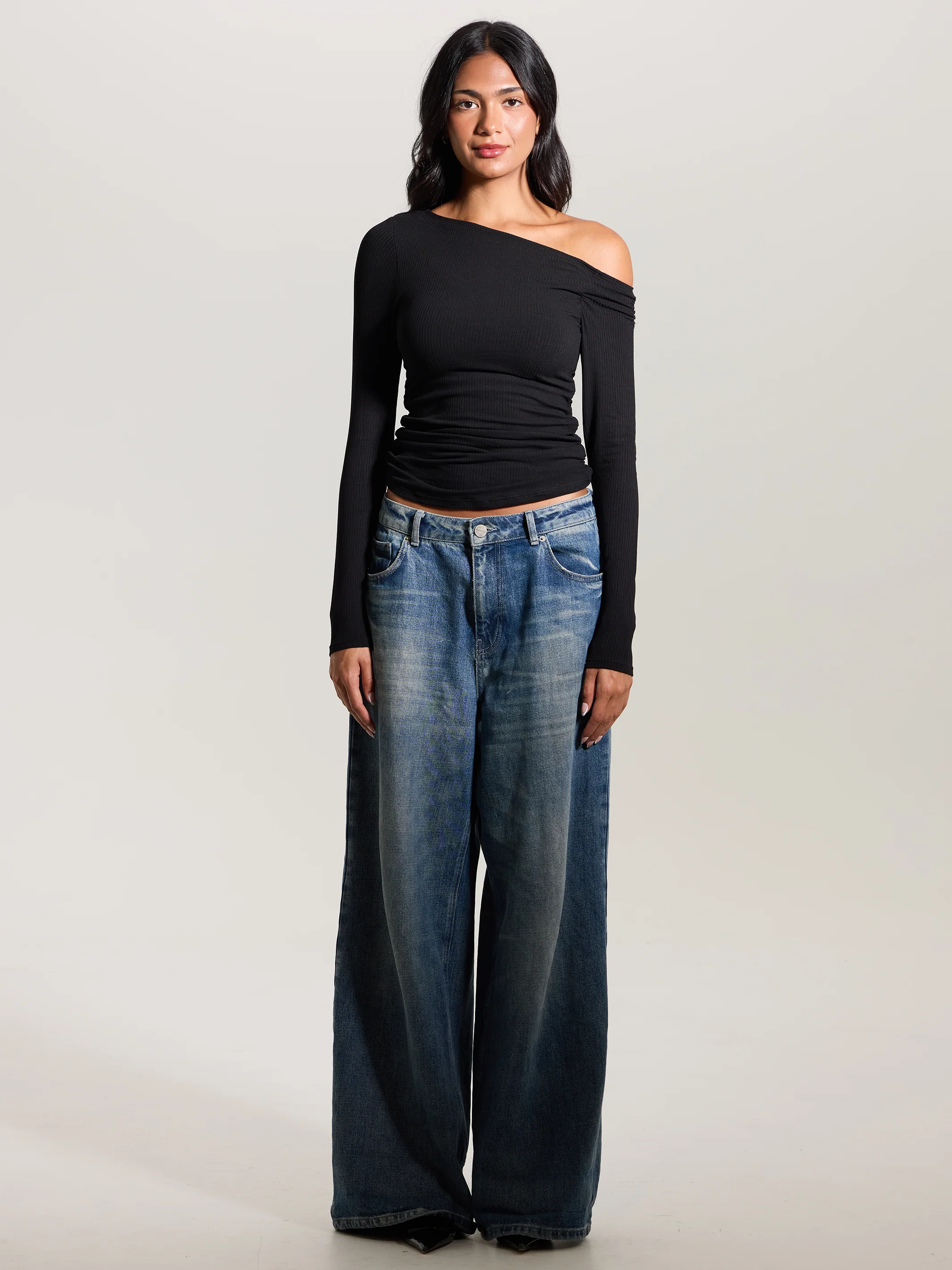 Ruched Asymmetric Long Sleeve - Image 10