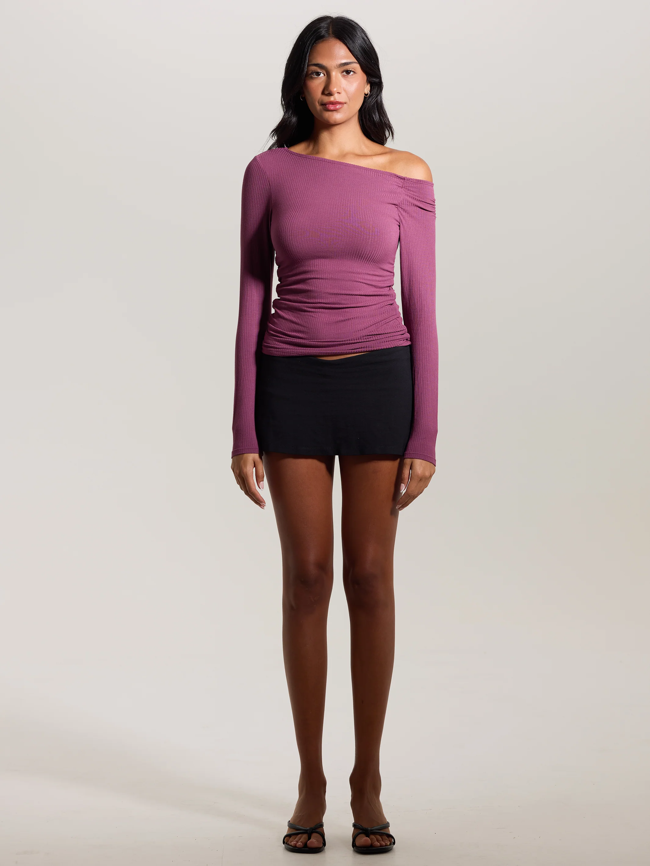 Ruched Asymmetric Long Sleeve - Image 15