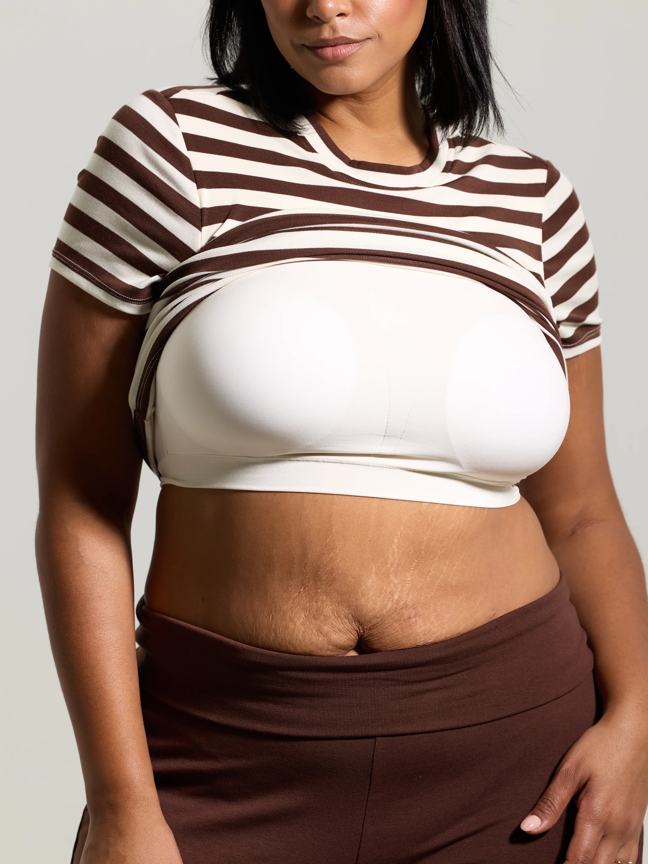 Crew Neck Braless T-Shirt - Image 11