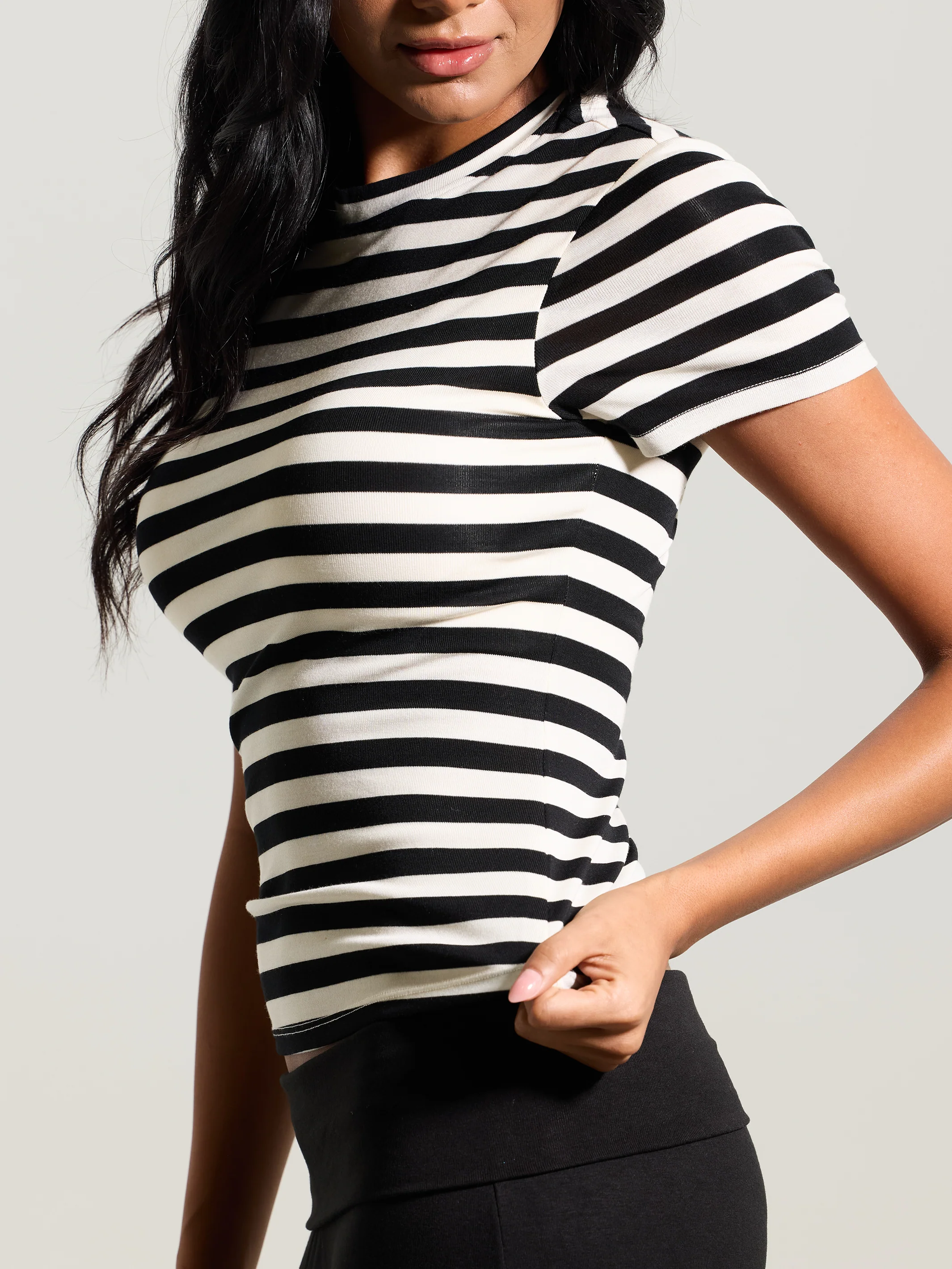 Crew Neck Braless T-Shirt - Image 17