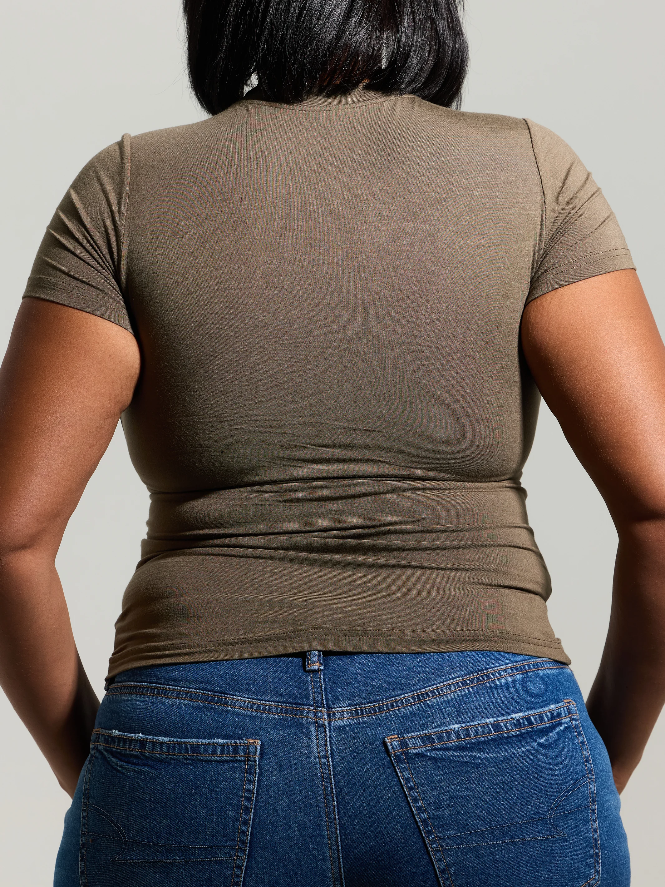 Crew Neck Braless T-Shirt - Image 42