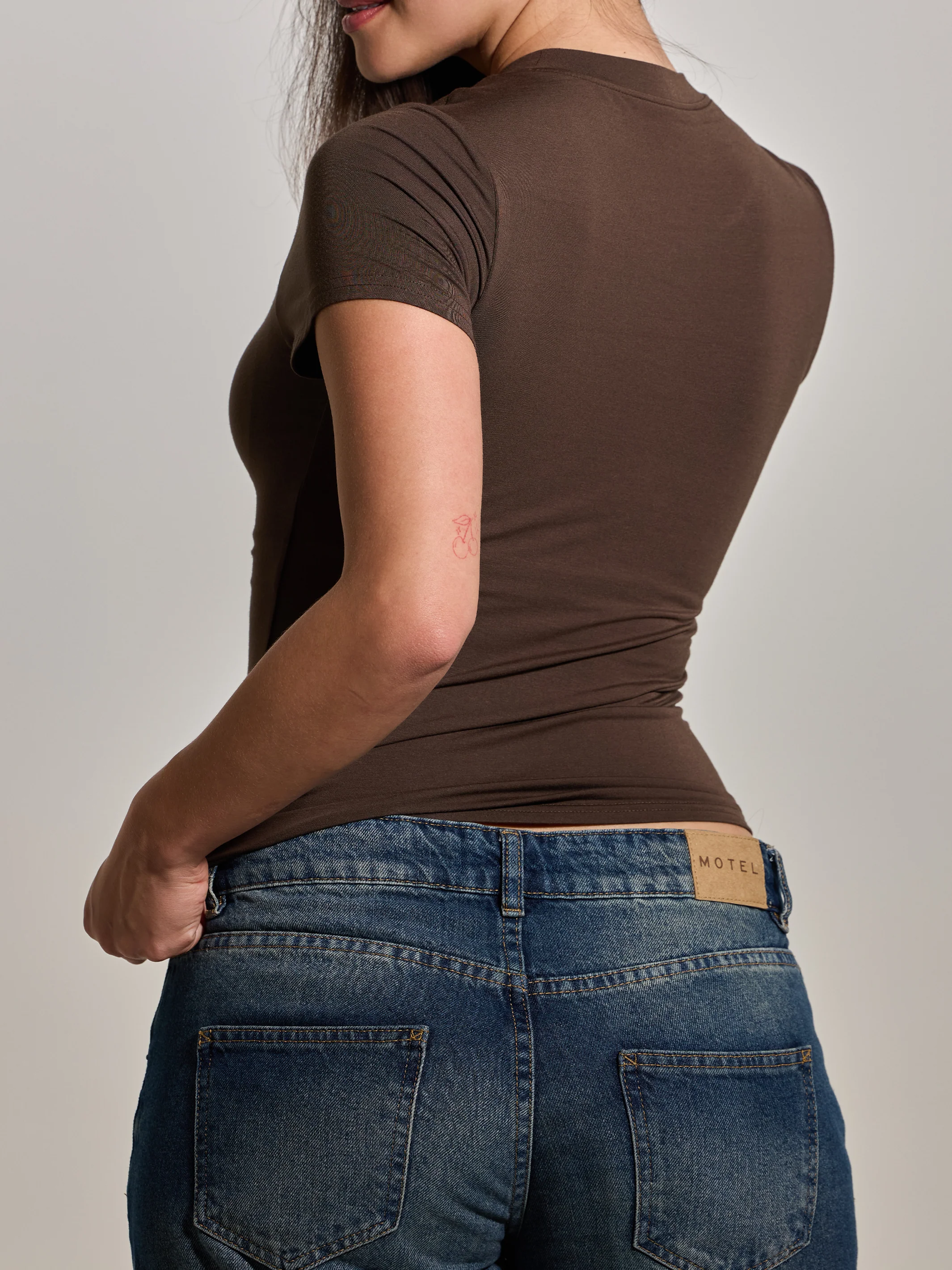 Crew Neck Braless T-Shirt - Image 8