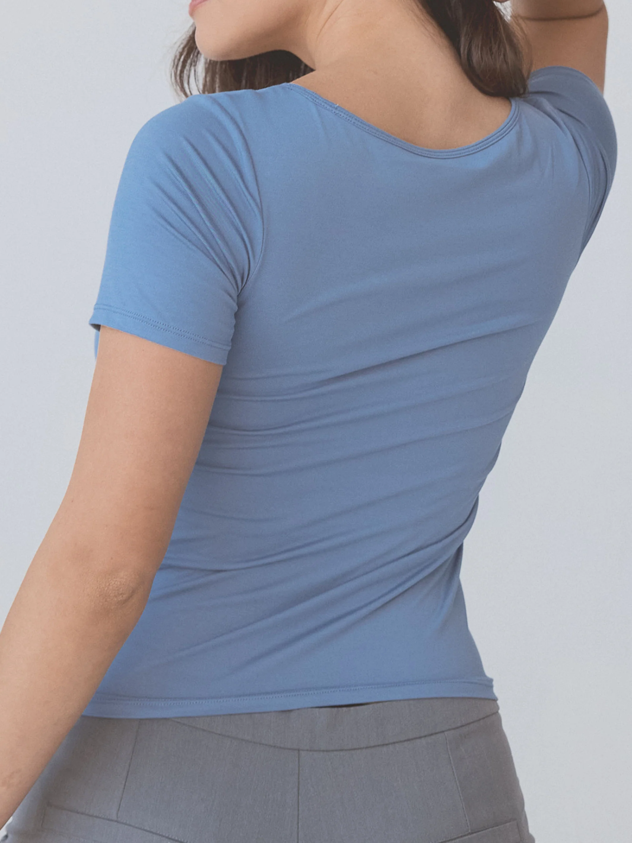 Scoop Neck Braless Short Sleeve - Image 6