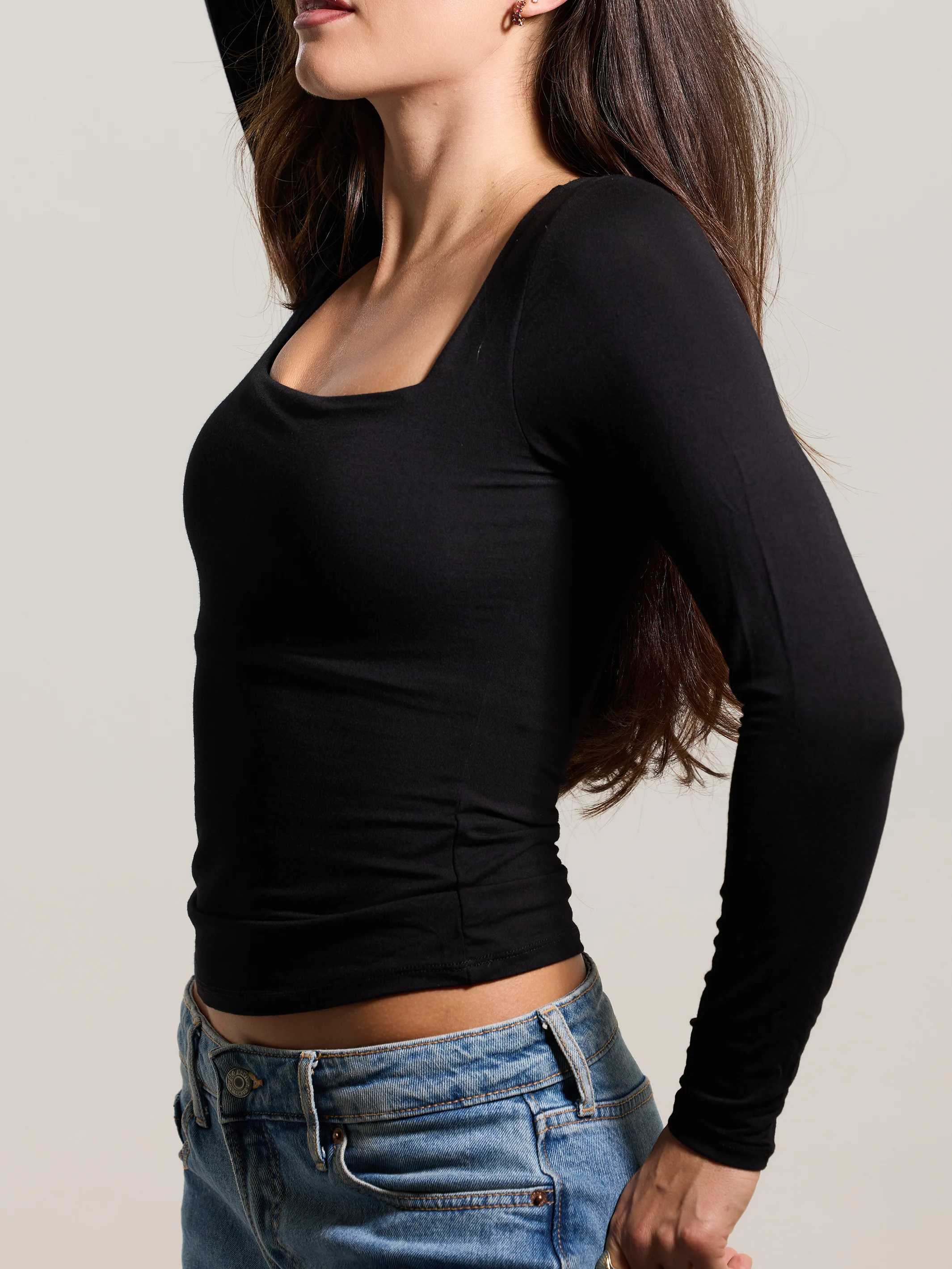 Square Neck Braless Long Sleeve - Image 7