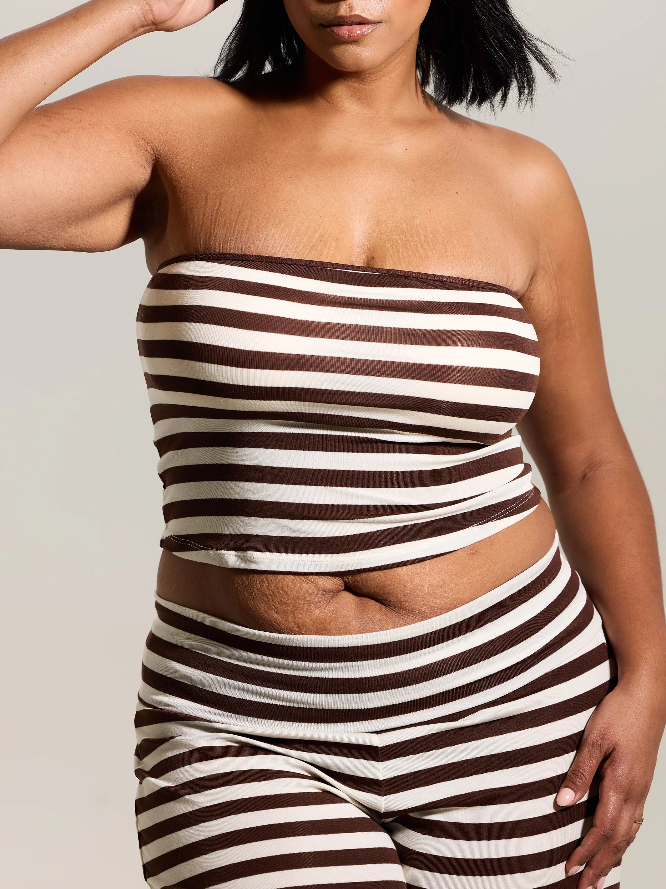 Striped Tube Top Mid Length - Image 5