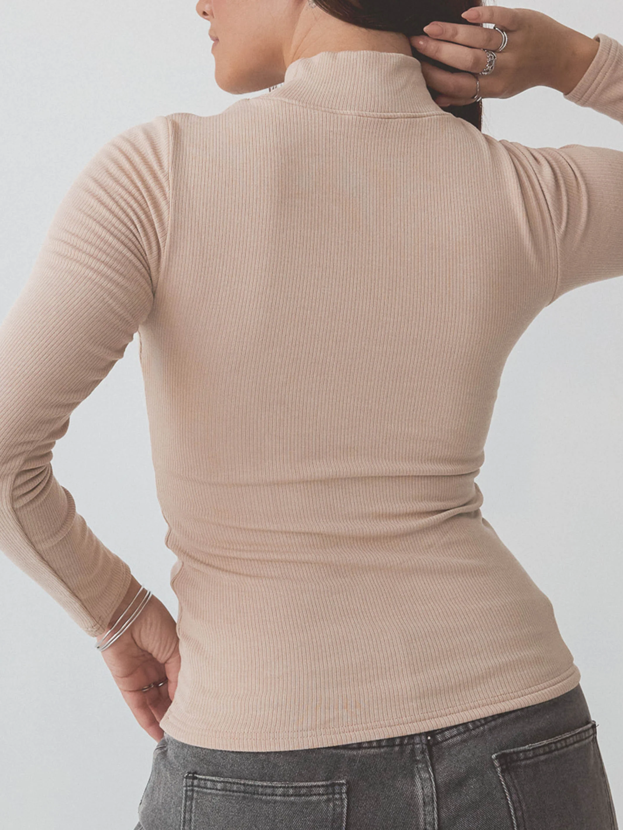 Ribbed Turtleneck Long Sleeve - Image 4