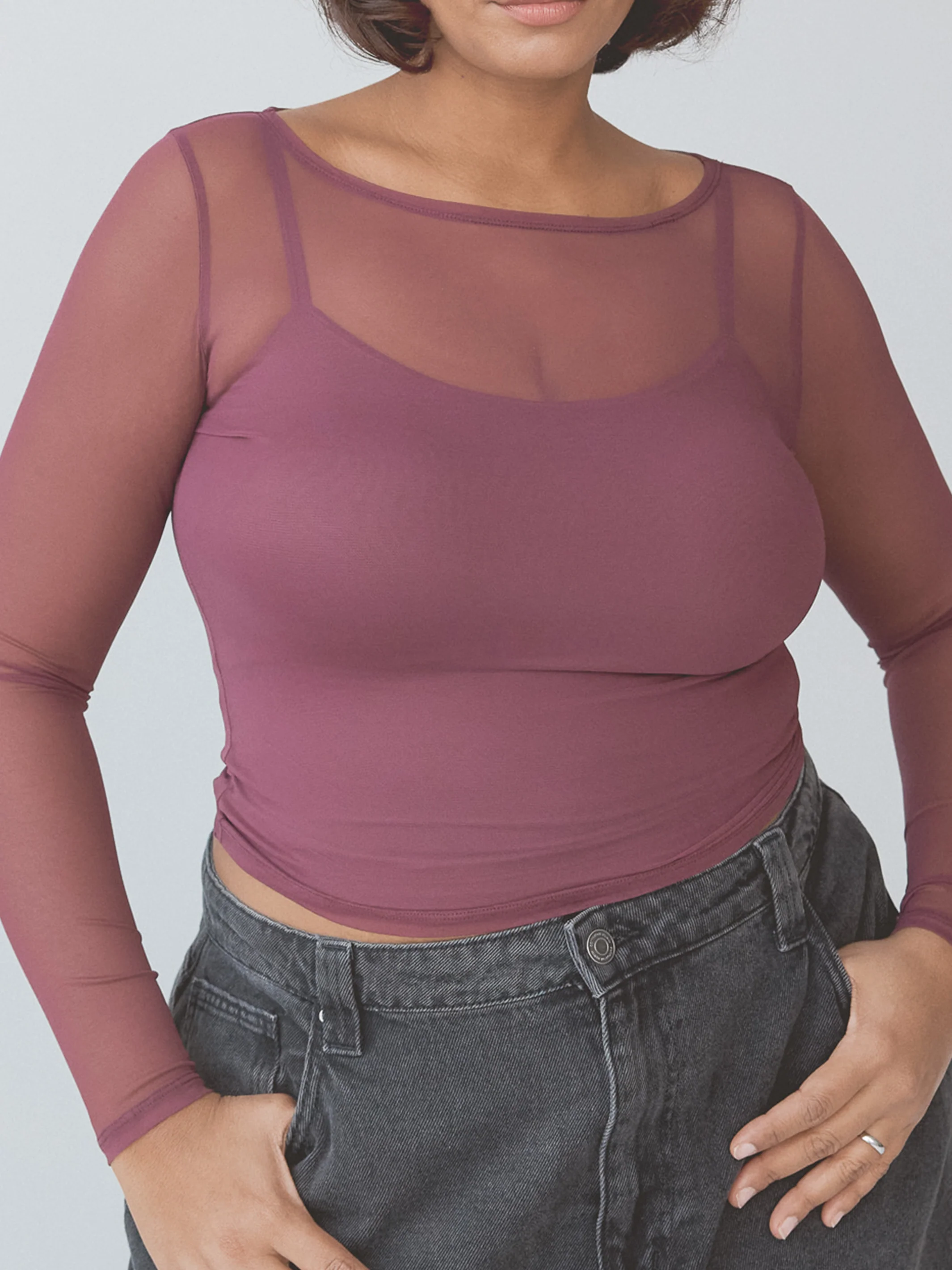 Two-Piece Mesh Long Sleeve - Image 3